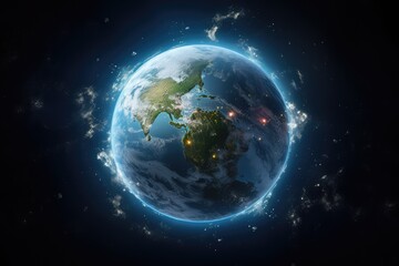 Fototapeta na wymiar The Earth seen from the space