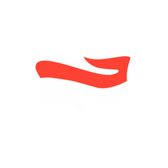 Indonesian flag ribbon vector icon