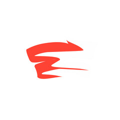 Indonesian flag ribbon vector icon