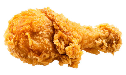 Fried chicken drumsticks on white, Fried chicken in paper plate isolated on white background png file.