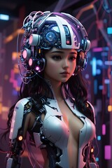 Cyberdelic Odyssey The Diorama of Technological Realms (Generative AI)




