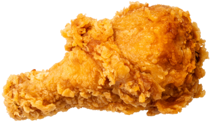 Fried chicken drumsticks on white, Fried chicken in paper plate isolated on white background png file.