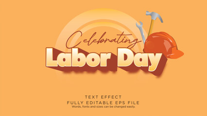 Labor Day Text Effect Font Style