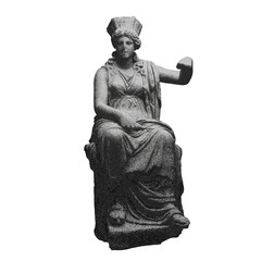 Fototapeta na wymiar Greek antique statue vintage engraved illustration
