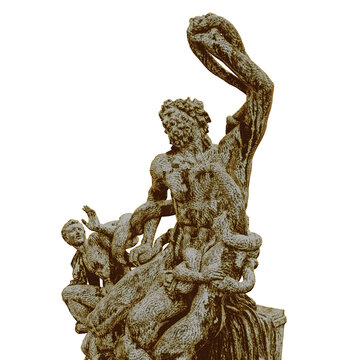 Laocoon and his sons, vintage engraving