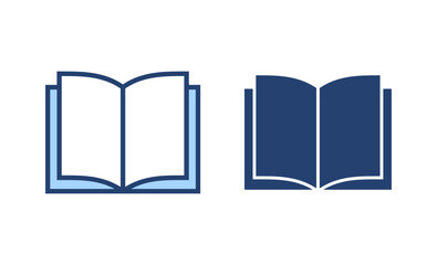 Book icon vector. open book sign and symbol. ebook icon