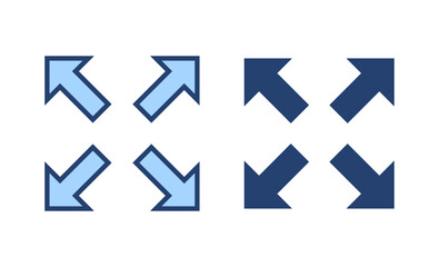 Fullscreen Icon vector. Expand to full screen sign and symbol. Arrows symbol