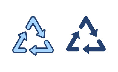Recycle icon vector. Recycling sign and symbol.