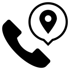 location pin services contact customer services solid glyph