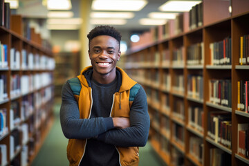cute African student with a Successful smile