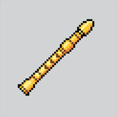 Pixel art illustration Flute. Pixelated Flute. Flute music icon pixelated
for the pixel art game and icon for website and video game. old school retro.