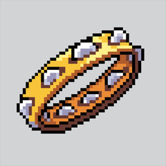 Obraz premium Pixel art illustration Tambourine. Pixelated Tambourine. Tambourine music icon pixelated for the pixel art game and icon for website and video game. old school retro.