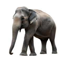 elephant isolated on white. Generative AI