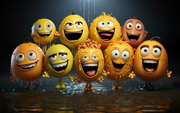 3d concept of World Emoji Day all trending emoji fun