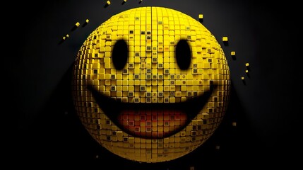 pixel smiley face