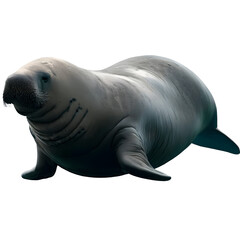 sea ​​cow isolated a transparent background. generative AI