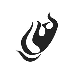 phoenix logo template Isolated. Brand Identity. Icon Abstract Vector graphic
