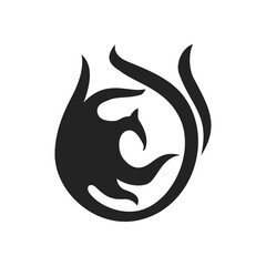 phoenix logo template Isolated. Brand Identity. Icon Abstract Vector graphic