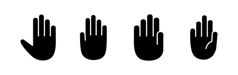 Obraz premium Hand icon vector. hand symbols. palm