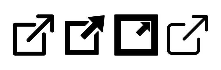 External link icon vector. hyperlink chain symbol. download, share,