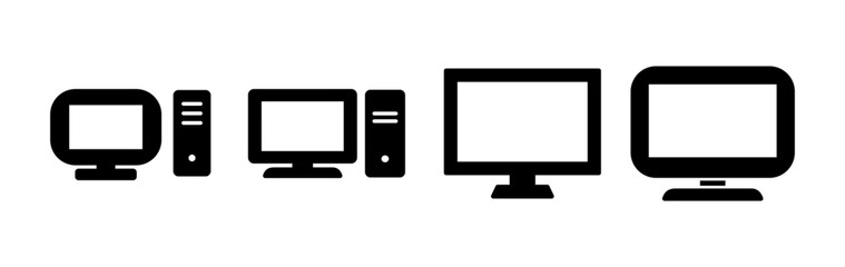 Computer icon vector. computer monitor icon.