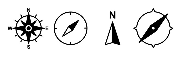 Compass icon vector. navigation icon