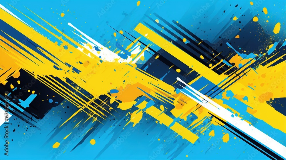 Poster abstract grunge background with splashes. generative ai