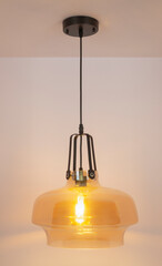 Obraz premium Pendant Light Isolated on white background. Modern interior lighting. Home interior decoration