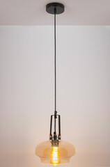Pendant Light Isolated on white background. Modern interior lighting. Home interior decoration