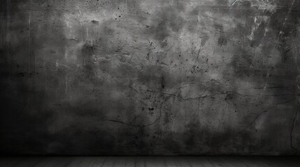 Black, dark and gray abstract cement wall and studio room , interior texture for display products. wall background. generative ai