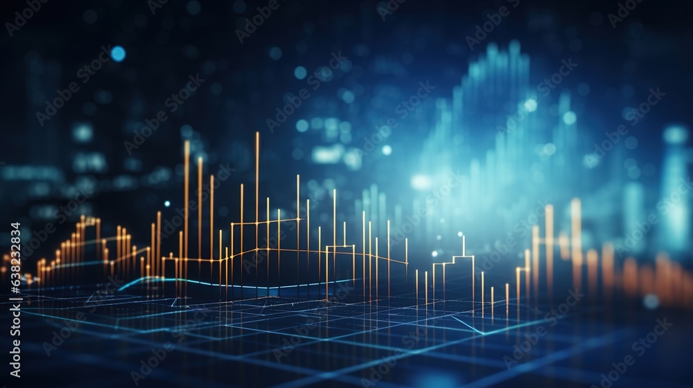 Poster dynamic data: a captivating visual representation of financial data streams and charts, illustrating
