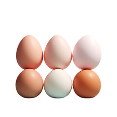 Eggs against transparent background