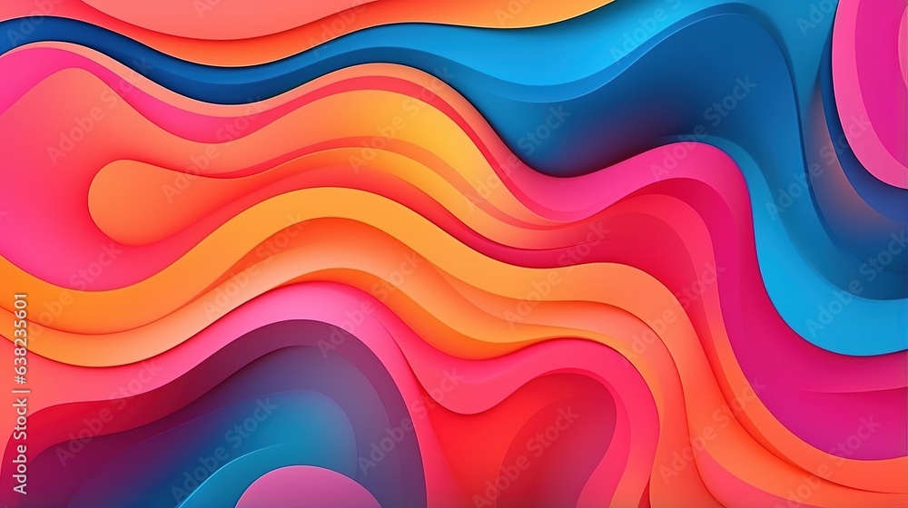 Poster background with a colorful geometric pattern. background design in liquid color. generative ai