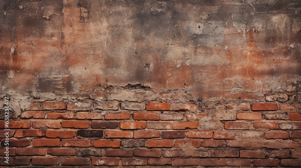 Wall mural old brick wall texture background. generative ai