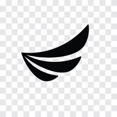 Wing icon. Eagle bird heraldic flying. Falcon phoenix hawk logo. Vector illustration.