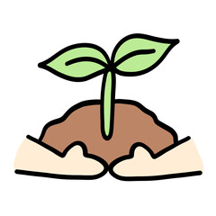 Eco Friendly Hand with Plant, Eco Friendly Planet