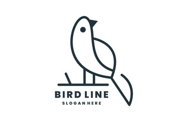 line art icon logo of a Bird line style .