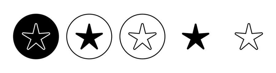 Star Icon set. rating icon vector. favourite star icon