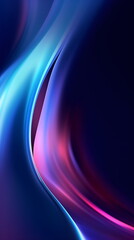 Obraz premium abstract futuristic background with blue, cyan glowing neon moving high speed wave lines lights. Data transfer concept Fantastic wallpaper, Generative ai