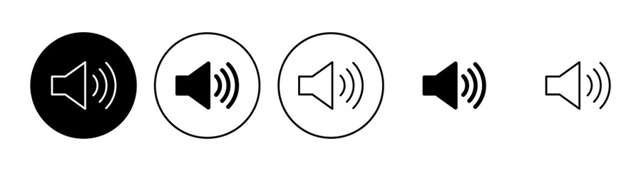 Speaker icon set. volume icon vector. loudspeaker icon vector. sound symbol