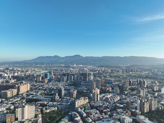 Fototapeta na wymiar Aerial photography in Taipei city.