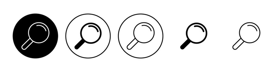 Search icon set. search magnifying glass icon