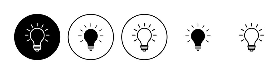 Fototapeta premium Lamp icon set. Light bulb icon vector. idea symbol.