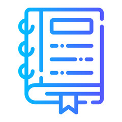 Obraz premium notebook Line Gradient Icon