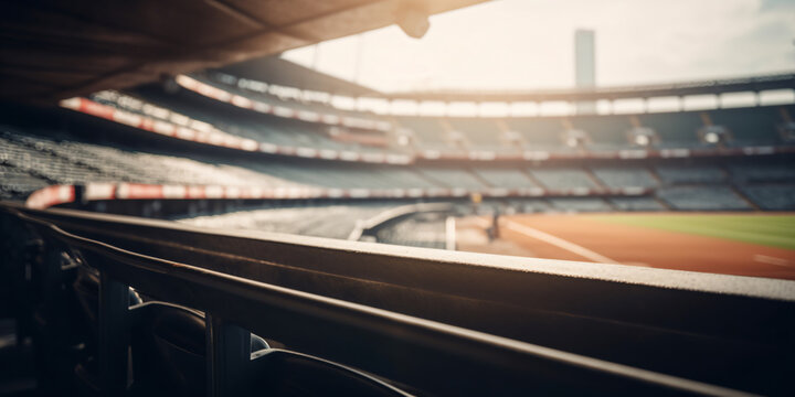 a baseball stadium resting on, cinematic, background  - Generative AI