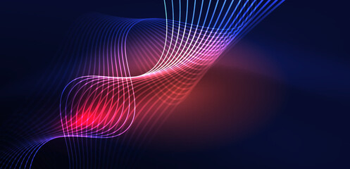 Abstract background neon wave. Hi-tech design for wallpaper, banner, background, landing page, wall art, invitation, prints, posters