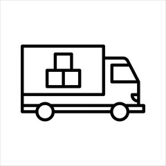 Delivery Truck Icon Vector Design Logo Template vector illustration on white background