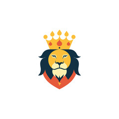 Lion Icon Logo Illustration Vector Design Template
