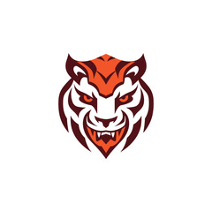 Tiger logo emblem template mascot symbol for business or shirt design.