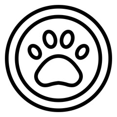 animal paw icon illustration